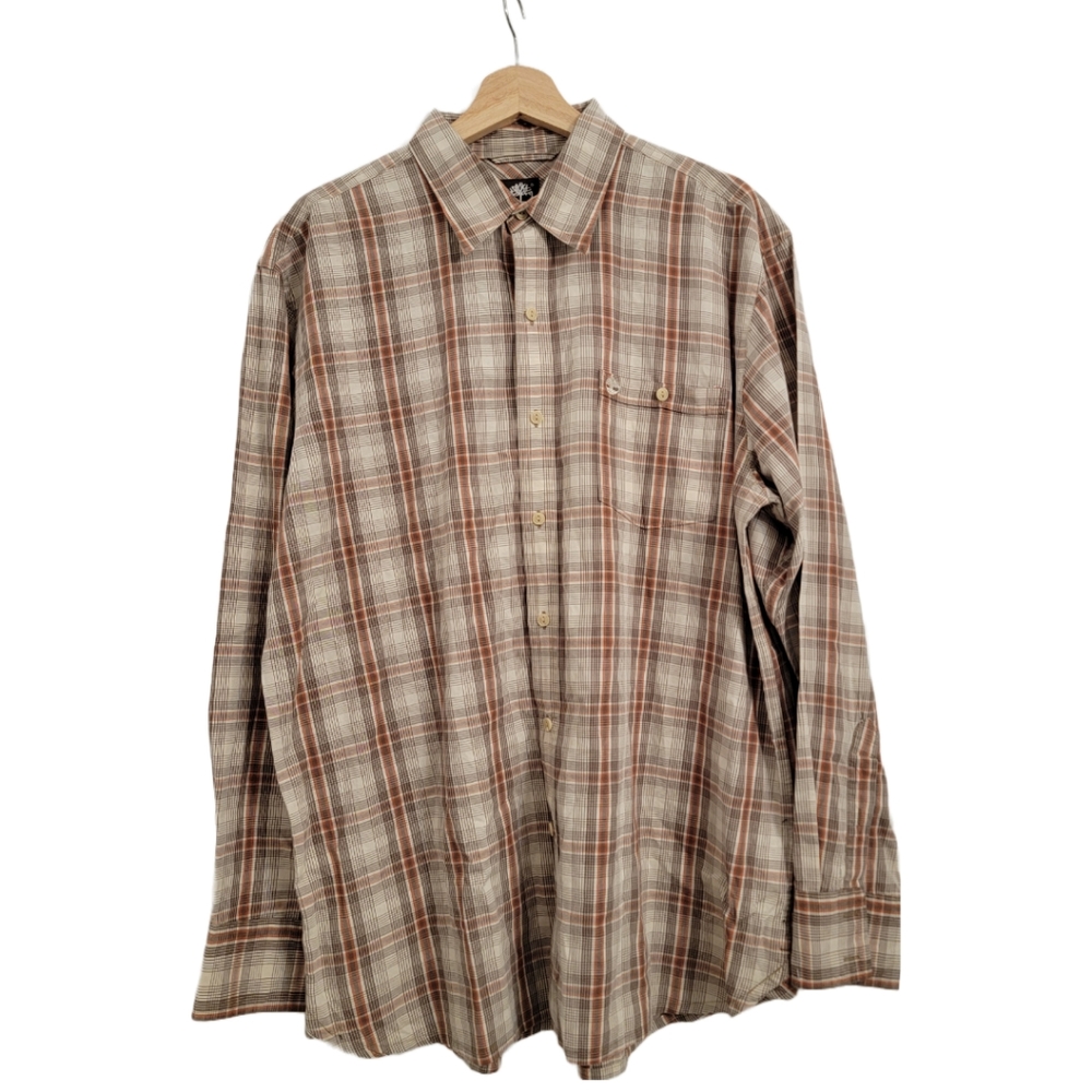 Timberland Cotton Plaid Button Down Shirt Size L/XL